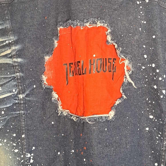Jewel House Frosted Denim Jean Jacket 4X Paint Splatter Brand New With Tags - Picture 10 of 14